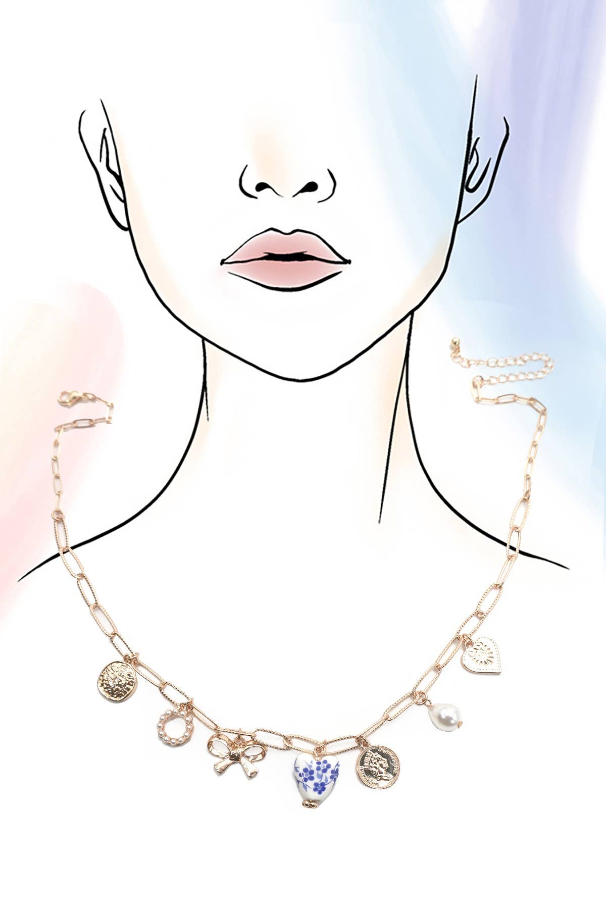 Porcelain Charm Necklace