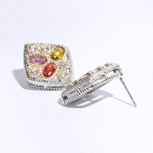 Brijea Pave Post Earrings