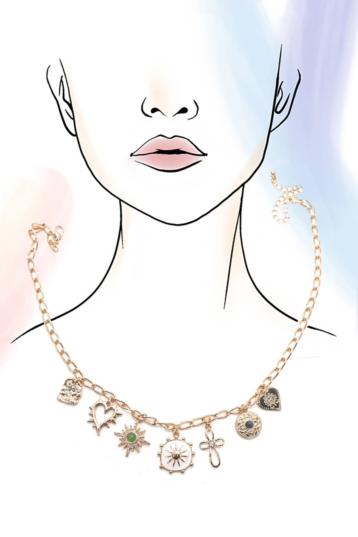 Sunburst Charm Necklace