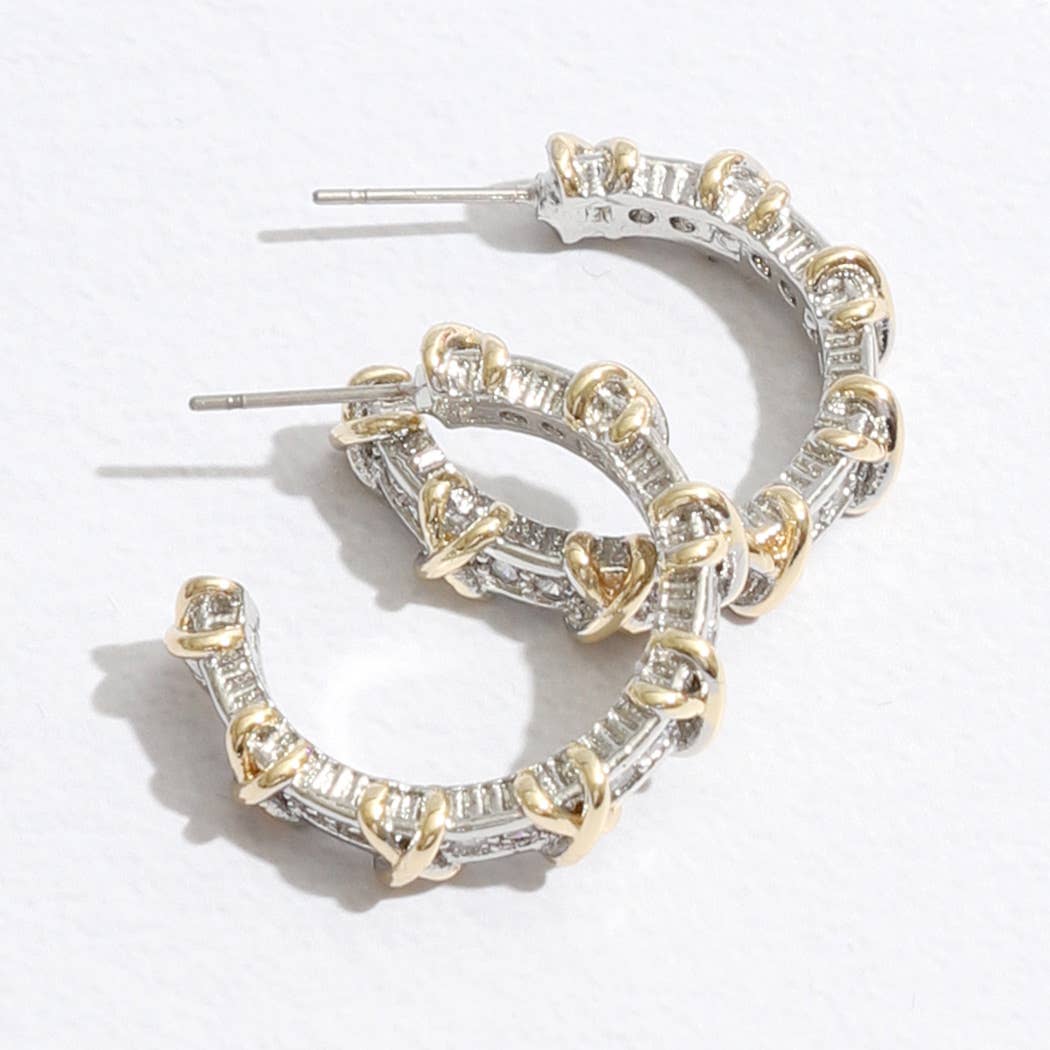 Cross Deco Post Earrings