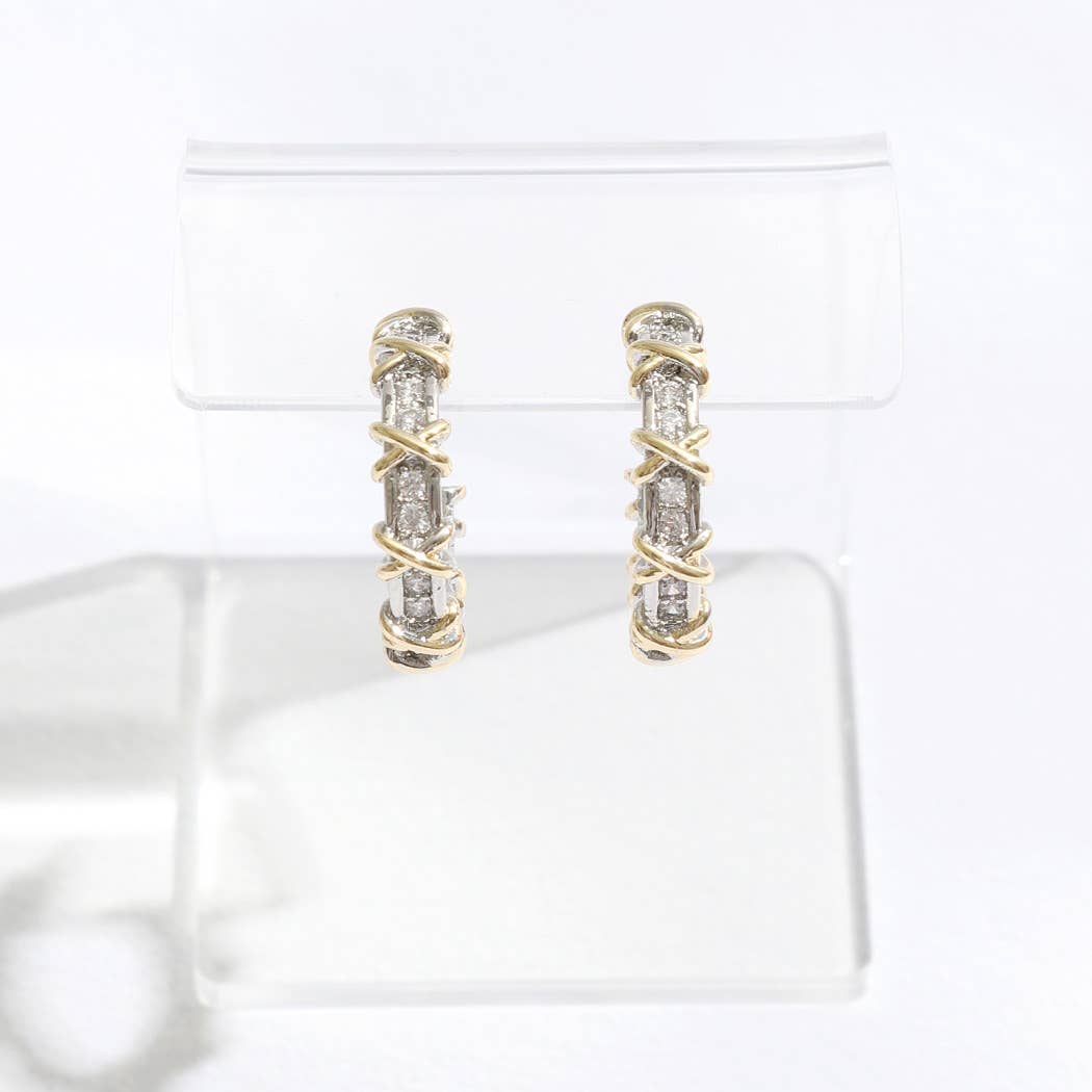 Cross Deco Post Earrings