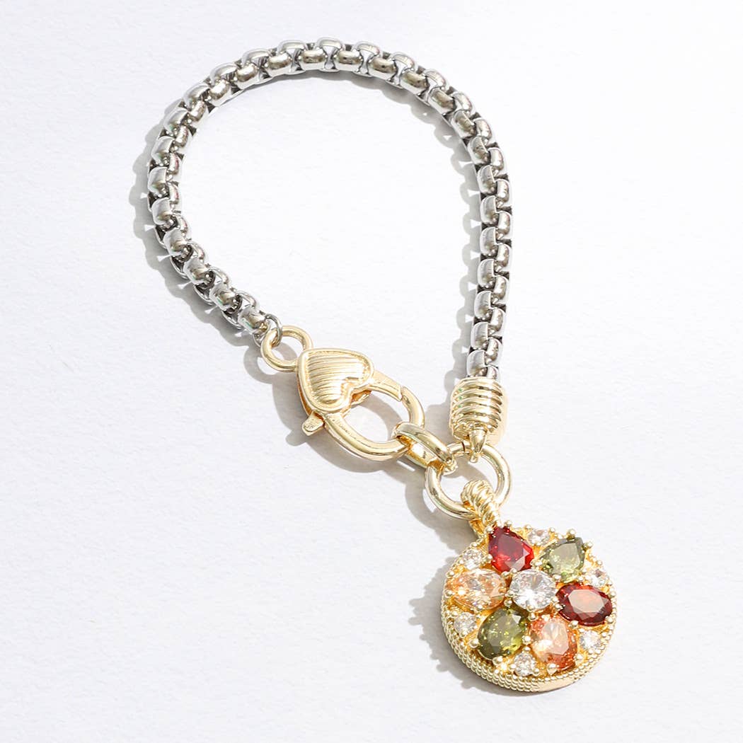 Brijea Flower Charm Bracelet