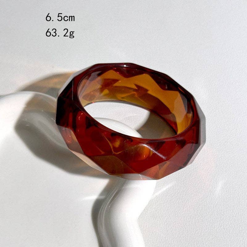 Round Irregular Acrylic Bangle