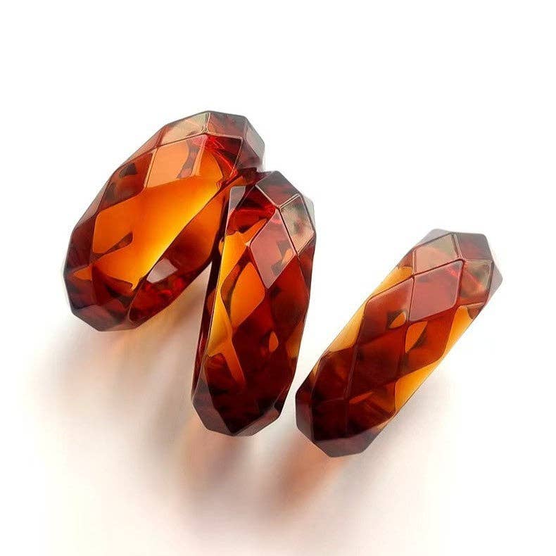 Round Irregular Acrylic Bangle